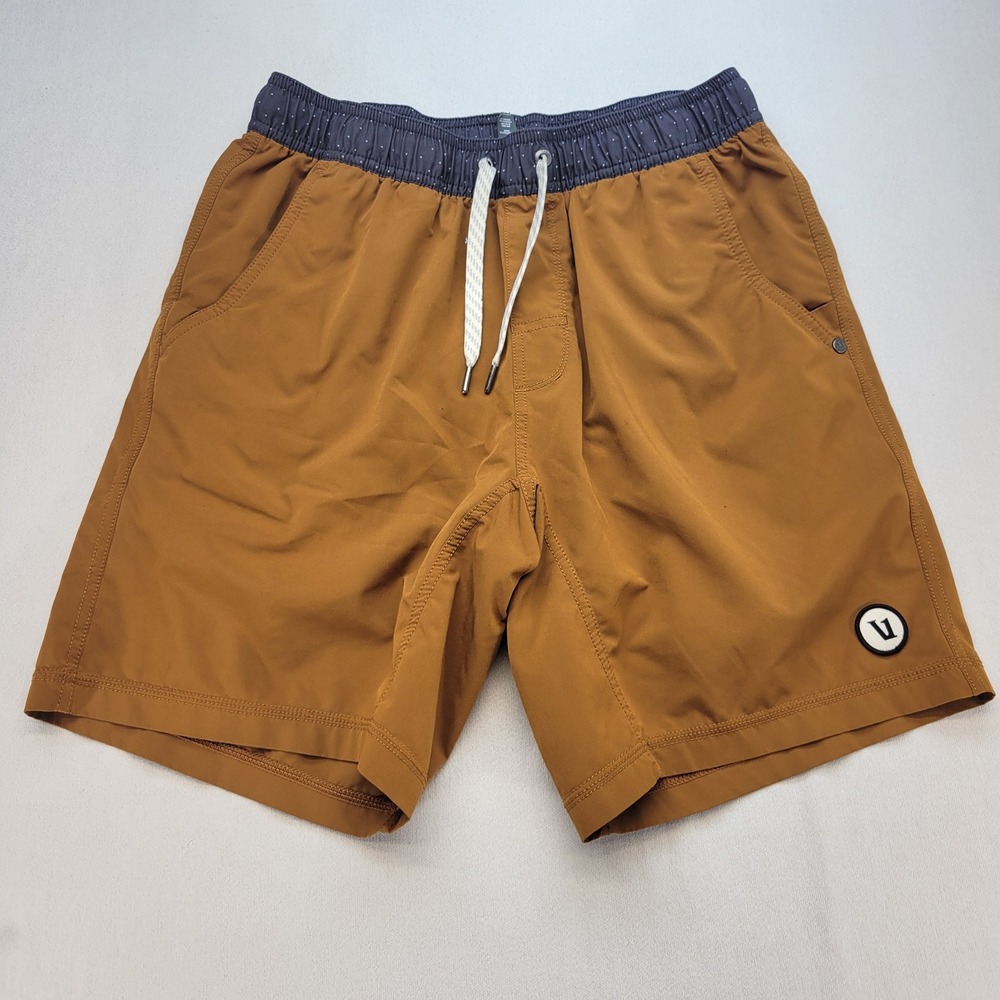 Vuori Kore Shorts Mens Small Orange Athletic Lined Training Gym Style Activewear